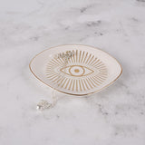 Ceramic Round Storage Plate Tray for Ring Necklace Earrings Jewelry