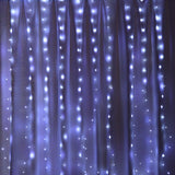 3M*2M USB 8 Modes Remote Control 200 LED Curtain String Light with 10 Hooks Festival Christmas Wedding Decor