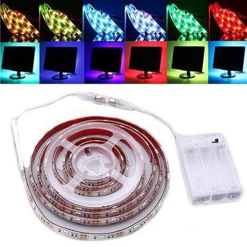 30/50/100/150/200CM Dimmable RGB 5050 LED Strip Light USB TV Background Lighting DC5V