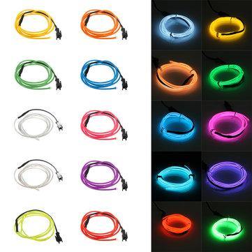 1M 10 colors 3V Flexible Neon EL Wire Light Dance Party Decor Light Battery Powered Controller