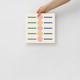 5 Dots & Lines Cool Tone Wall Art