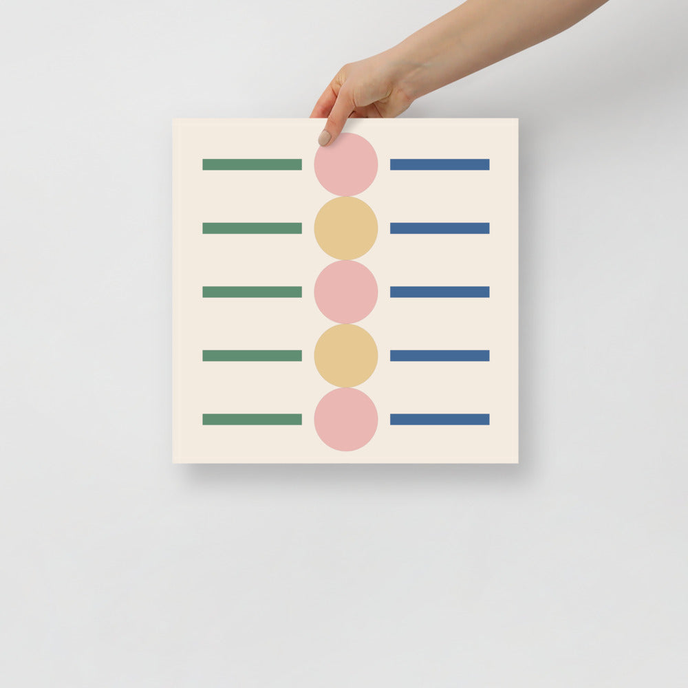 5 Dots & Lines Cool Tone Wall Art