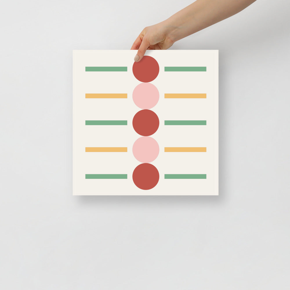 5 Dots & Lines Warm Tone Wall Art