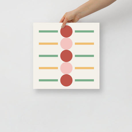 5 Dots & Lines Warm Tone Wall Art