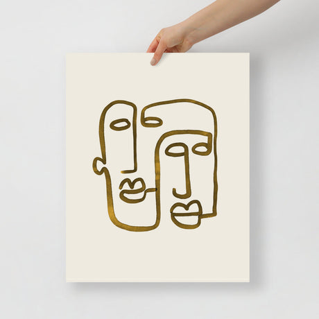 Abstract 2 Faces Wall Art