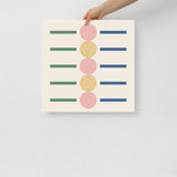 5 Dots & Lines Cool Tone Wall Art