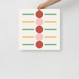 5 Dots & Lines Warm Tone Wall Art