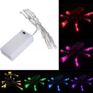 1M 10 LED Battery Powered Christmas Wedding Party String Fairy Light