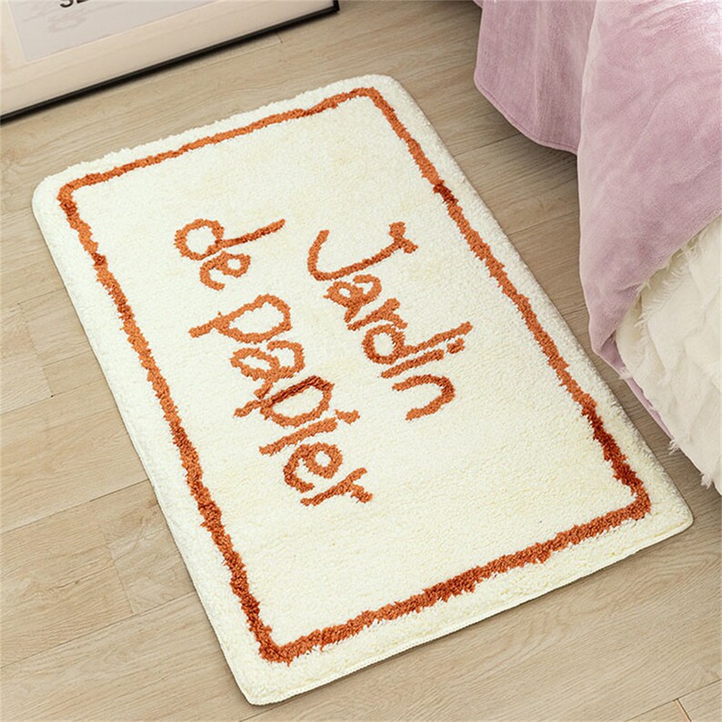 Feblilac Funny Jardind Papie Tufted Bath Mat