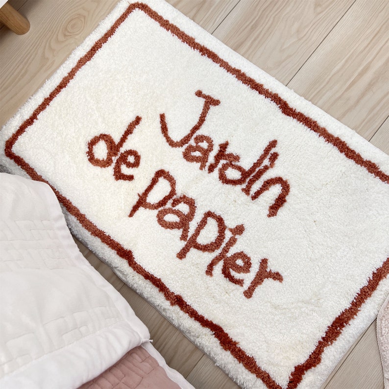 Feblilac Funny Jardind Papie Tufted Bath Mat