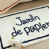 Feblilac Funny Jardind Papie Tufted Bath Mat