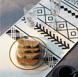 Square Linen Table Runners, Morocco Style table runners, Black and White table runners, Modern table setting