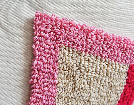 Girly pink Cotton Tufted Cushion Cover 18" x 18"inch,100% Cotton Tufted Textured Pillow Case,Decorative Tufted Pillows,Housewarming gift.