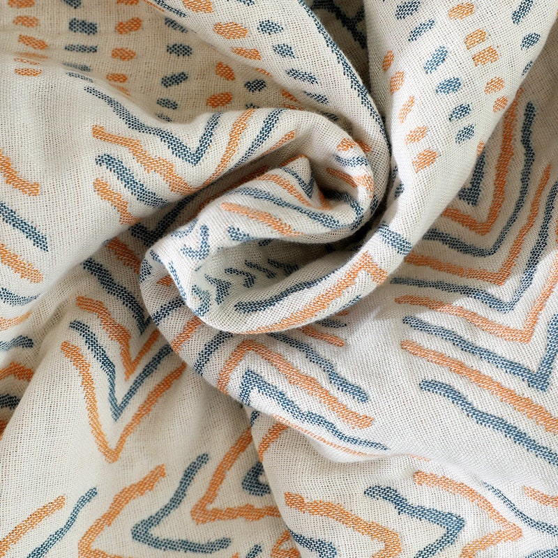 Bohemia Cotton Blanket Throw,Cotton Blanket 4-Layers Double-sided Woven Home Decor Bedding,Cozy Nap Throw Blanket,Housewarming gift.