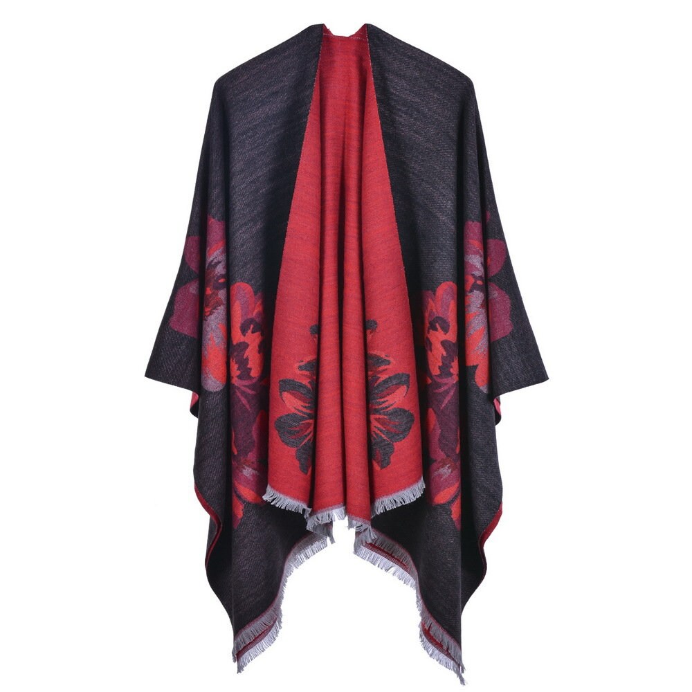 Women's Tassel Shawl Wrap Plus Size Cardigan Poncho Cape Open Front Long Winter Sweater Coat,women Scarf, Perfect gift for her.