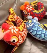 Embroidery traditional Chinese lucky koi fish pillows, folk art, soft toys, children's gifts,Decorative Pillows, Housewarming gift