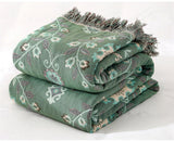 Four Layers Cotton Blanket 100% cotton bedcover Sofa Blanket, Double-Sided Use Sofa Throw Blanket for Queen Size Bed,Housewarming gift