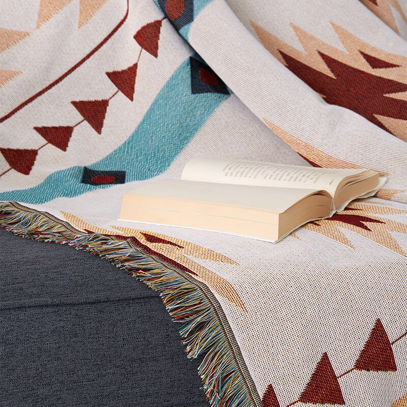 Luxury Aztec Throw,Cozy Nap Throw Blanket,Sofa Blanket,Double-Sided Use Sofa Throw Blanket,Sofa Throw Tapestry Throw,Housewarming gift.