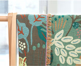 Forest Tiger 6 Layers Cotton Throw Bed Cover 100% cotton Muslin Sofa Throw Boho Decor, Jacquard Bed Throw Blanket, Housewarming gift.