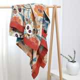 Cute Panda 6 Layers Cotton Throw Bed Cover 100% cotton Muslin Sofa Throw Boho Decor,Double-sided Bed Throw Blanket, Housewarming gift.