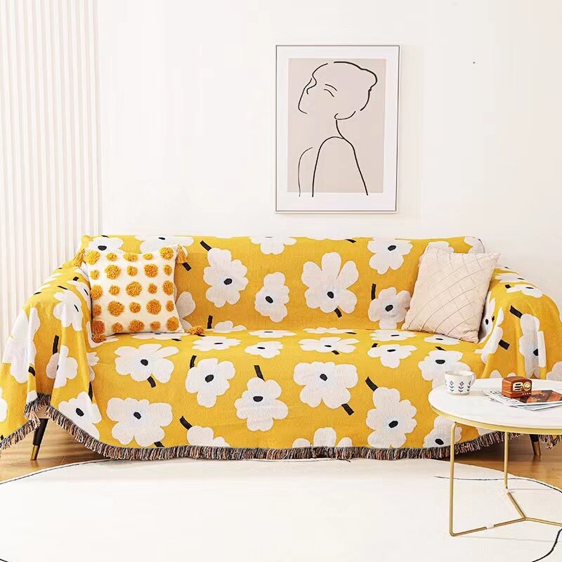 Daisy Throw Blanket sofa blanket tapestry decoration blanket,jacquard blanket sofa blanket,Cozy Nap Throw Blanket,Housewarming gift.