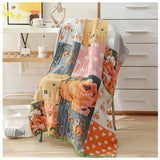 Five layers cotton blanket 100% cotton, Bedcover sofa blanket, Bedspread nap blanket cotton throw,Gift for Home, Decor