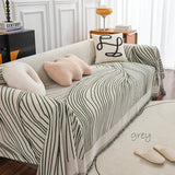 Multi-line chenille jacquard tassels bedcover sofa blanket, Couch bedspread nap blanket throw,Gift for Home, Decor