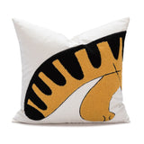 Cartoon tiger embroidered cotton texture pillowcases, Decorative pillow cushion cover, Housewarming gifts.