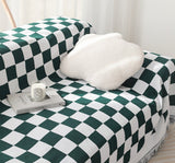 Checkerboard Pattern Black Sofa Cloth Decorative Sofa Cover,Double-Sided Use Sofa Throw Blanket,large size, Gift for Home