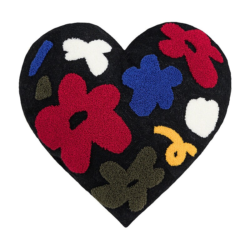 Flower embroidery pillow heart pillow cushion with filling,Embroidered cushion pillows, Home decorative pillows, Housewarming gifts.