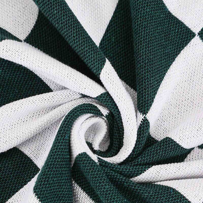 Checkerboard Pattern Black Sofa Cloth Decorative Sofa Cover,Double-Sided Use Sofa Throw Blanket,large size, Gift for Home