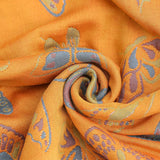 Yellow 6 Layers Cotton Butterfly Jacquard woven Throw Bed Cover 79x90" Sweet style Decor,Double-sided Bed Throw,Housewarming gift.