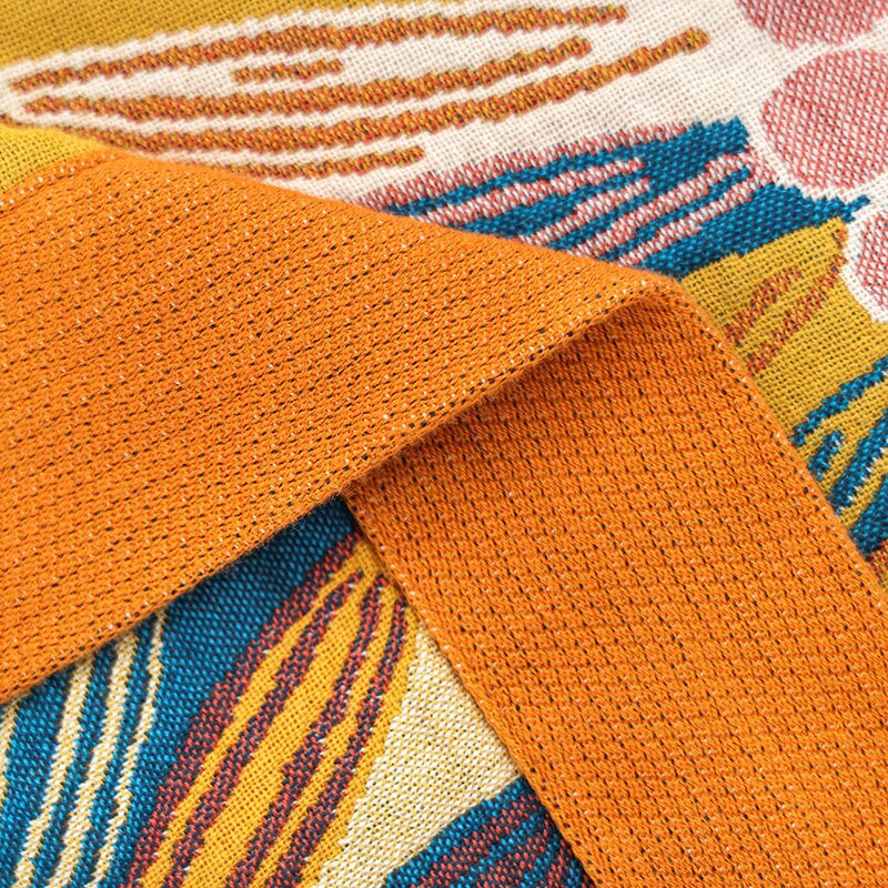 Sunflower Four Layers Cotton Throw Blanket Cotton Muslin Bedcover Sofa Blanket, Decorative Bed Woven Cotton Blanket, Housewarming Gift.