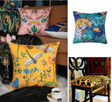 Cushion Cover with Tiger Design Printing on the Soft Touch Chenille 18"x18" (45x45cm) Abstract Tiger Design for Home Decor,Housewarming gift