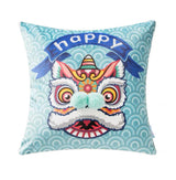 Embroidery traditional Chinese lucky lion pillows, folk art, soft toys, children's gifts,Decorative Pillows, Housewarming gift