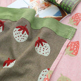 Pink strawberry cotton blanket 100% cotton, Bedcover sofa blanket, 90x98" Children Bedspread nap blanket cotton throw,Gift for Home, Decor