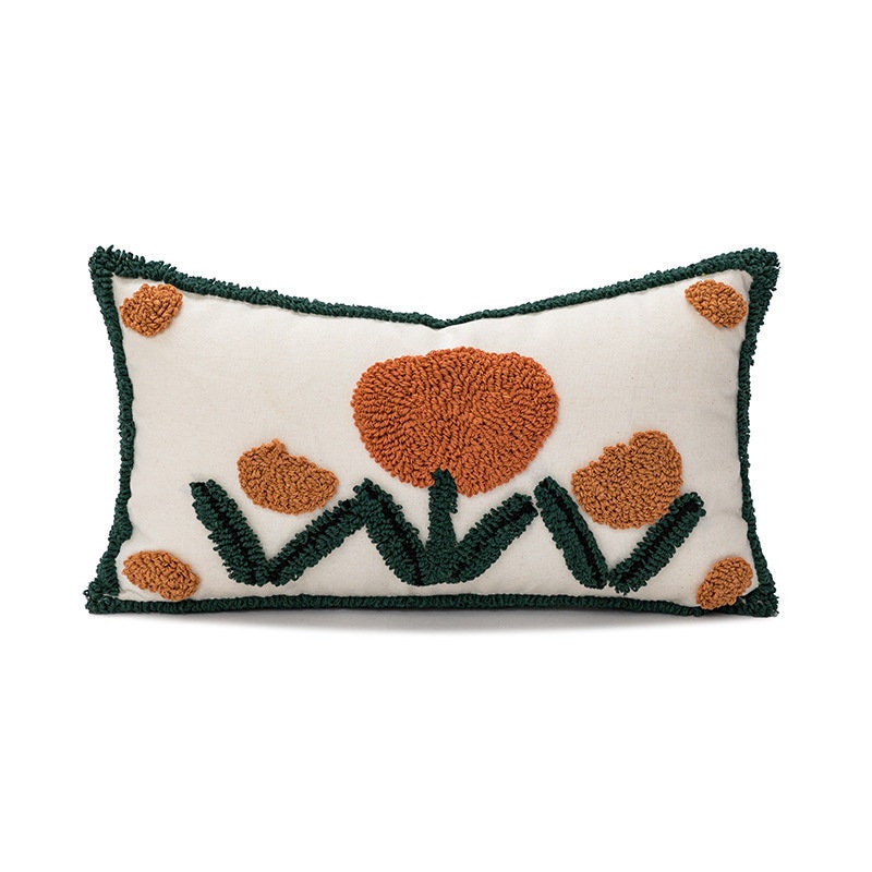 Canvas Tufted Pillow Cover,  Square Sofa Decorative Throw Pillow Cover, Home Decor,  Home Gift