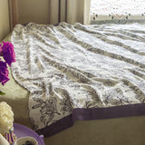 Floral Jacquard Blanket Throw Bed Cover Decor , Cotton Bamboo  Bed Throw Blanket, Housewarming gift.