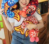 Embroidery traditional Chinese lucky koi fish pillows, folk art, soft toys, children's gifts,Decorative Pillows, Housewarming gift