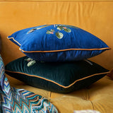Velvet embroidery parrot embroidery cushion cover,Embroidery Pillow Covers, Available in two color,Decorative Pillows, Housewarming gift