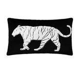 Luxury Velour white tiger embroidery Appliqué Textured Pillow Cover,Embroidery Pillow Covers, Decorative Pillows, Housewarming gift