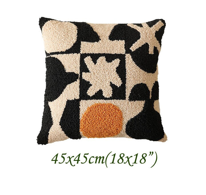 Tufted embroidered cushion covers pillowcases, Decorative pillow cover 18x18” 24x24“,Holiday gifts housewarming gifts.