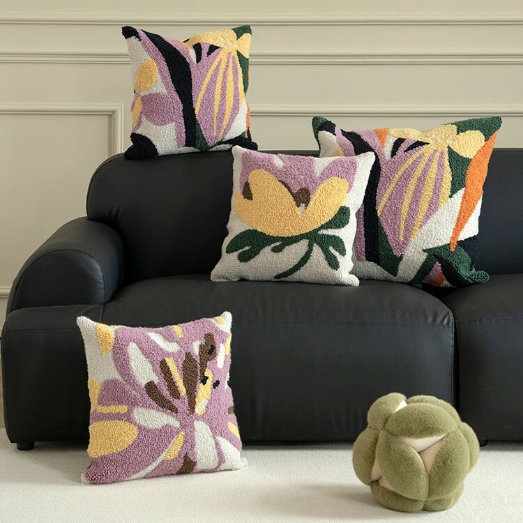 Tufted embroidered cushion covers pillowcases, Decorative pillow cover 18x18” 24x24“,Holiday gifts housewarming gifts.