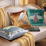 Luxury Velvet Flying Dragonfly Retro Inspired Pillow Cover,Embroidery Pillow Covers, Decorative Pillows, Housewarming gift