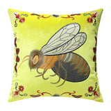 Luxury Velvet Flying wasp Retro Inspired Pillow Cover,Embroidery Pillow Covers, Decorative Pillows, Housewarming gift