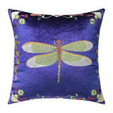 Luxury Velvet Flying Dragonfly Retro Inspired Pillow Cover,Embroidery Pillow Covers, Decorative Pillows, Housewarming gift