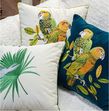 Velvet embroidery parrot cushion cover,Embroidery Pillow Covers,Decorative Pillows, Housewarming gift