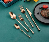 Antique Gold & Rosegold Mirror Finish Cutlery Set