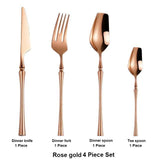 Antique Gold & Rosegold Mirror Finish Cutlery Set