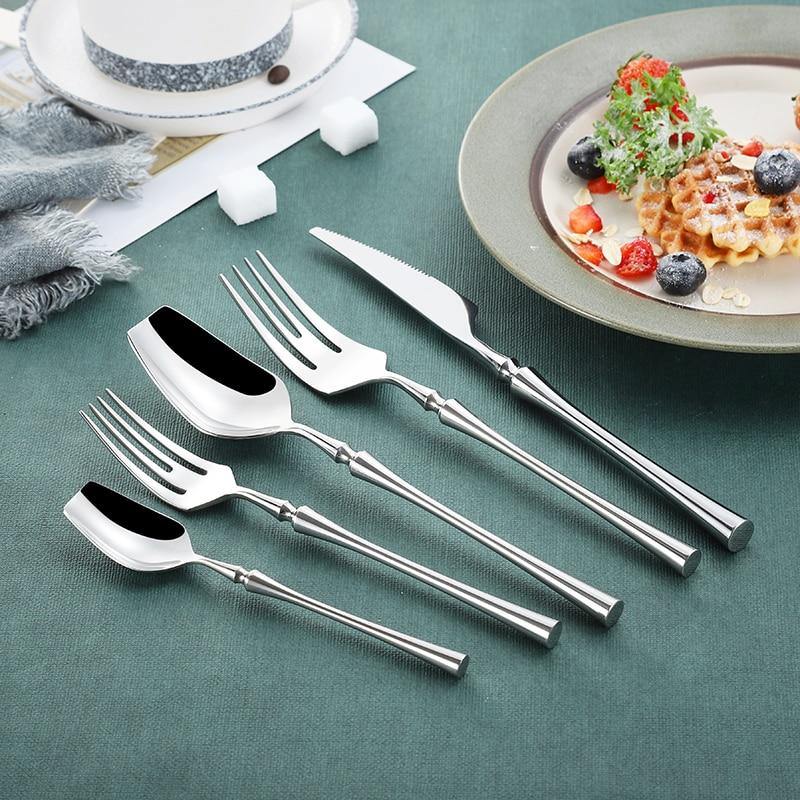 Antique Silver Mirror Finish Cutlery Set